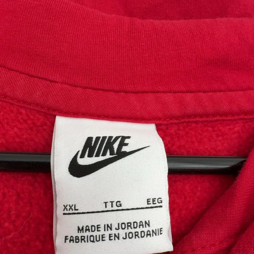 NFLPA Nike Hoodie Mens XXL Red Cotton Polyester Fleece Sportswear Athletic Style